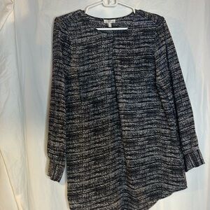Joie size large blouse with soft black white and blue fabric
